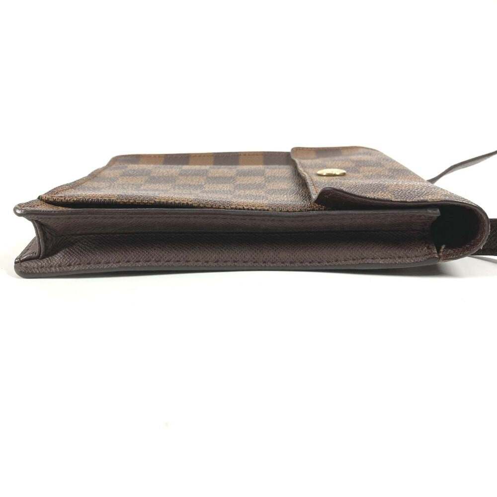 LOUIS VUITTON Authentic Brown Damier Canvas Pochette Shoulder Bag - Picture 3 of 16